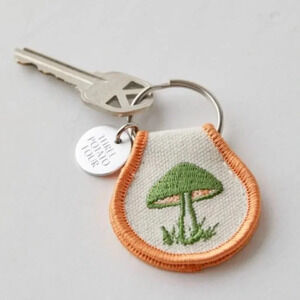 NWOT Three Potato Four Mushroom Patch Keychain